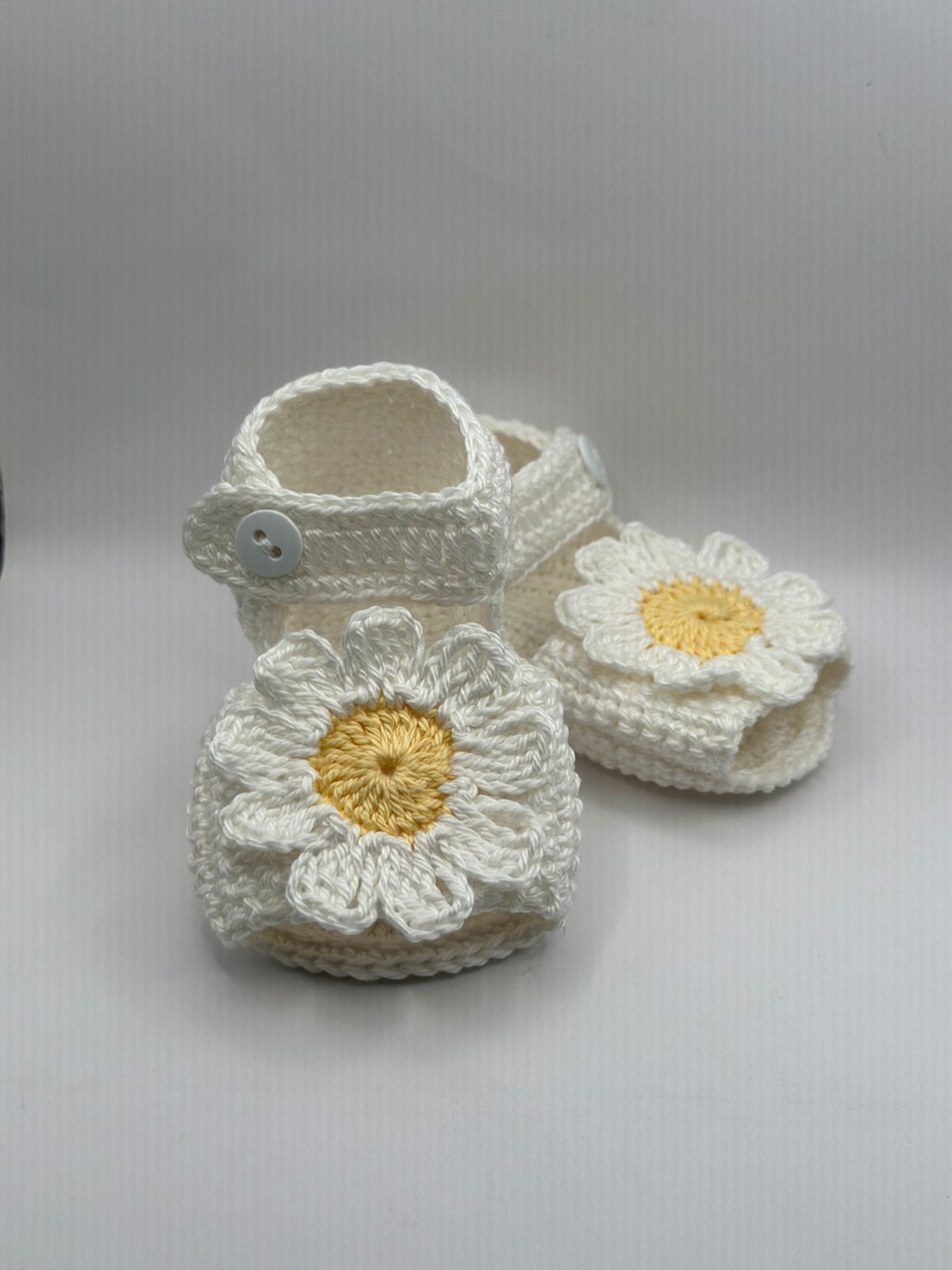 9-12 Month Knitted Daisy Sandal