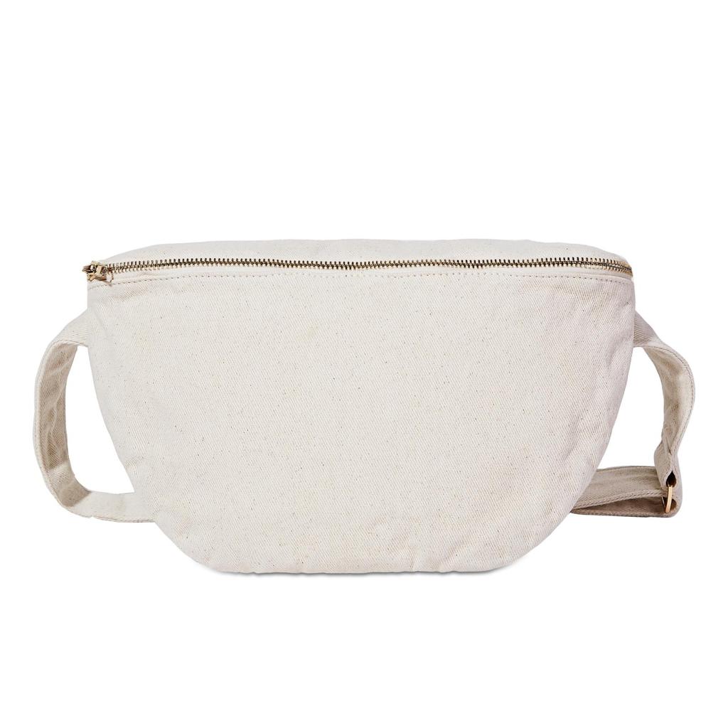 White Denim Jumbo Fanny Pack
