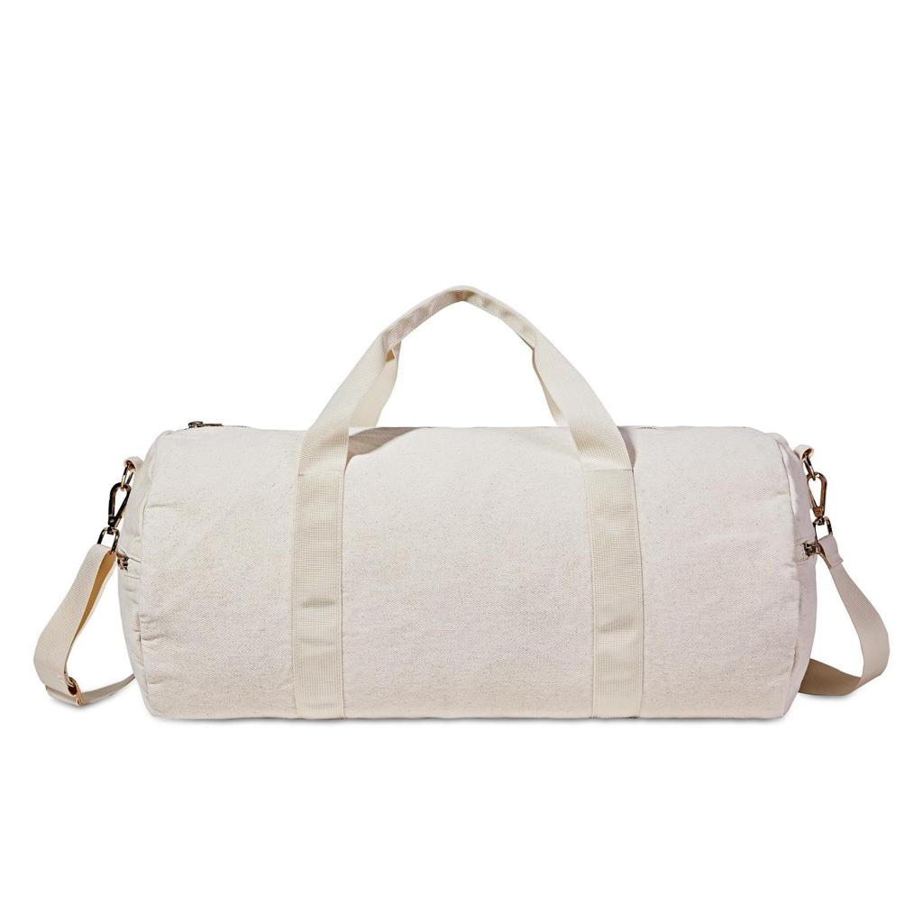 White Denim Duffle Bag
