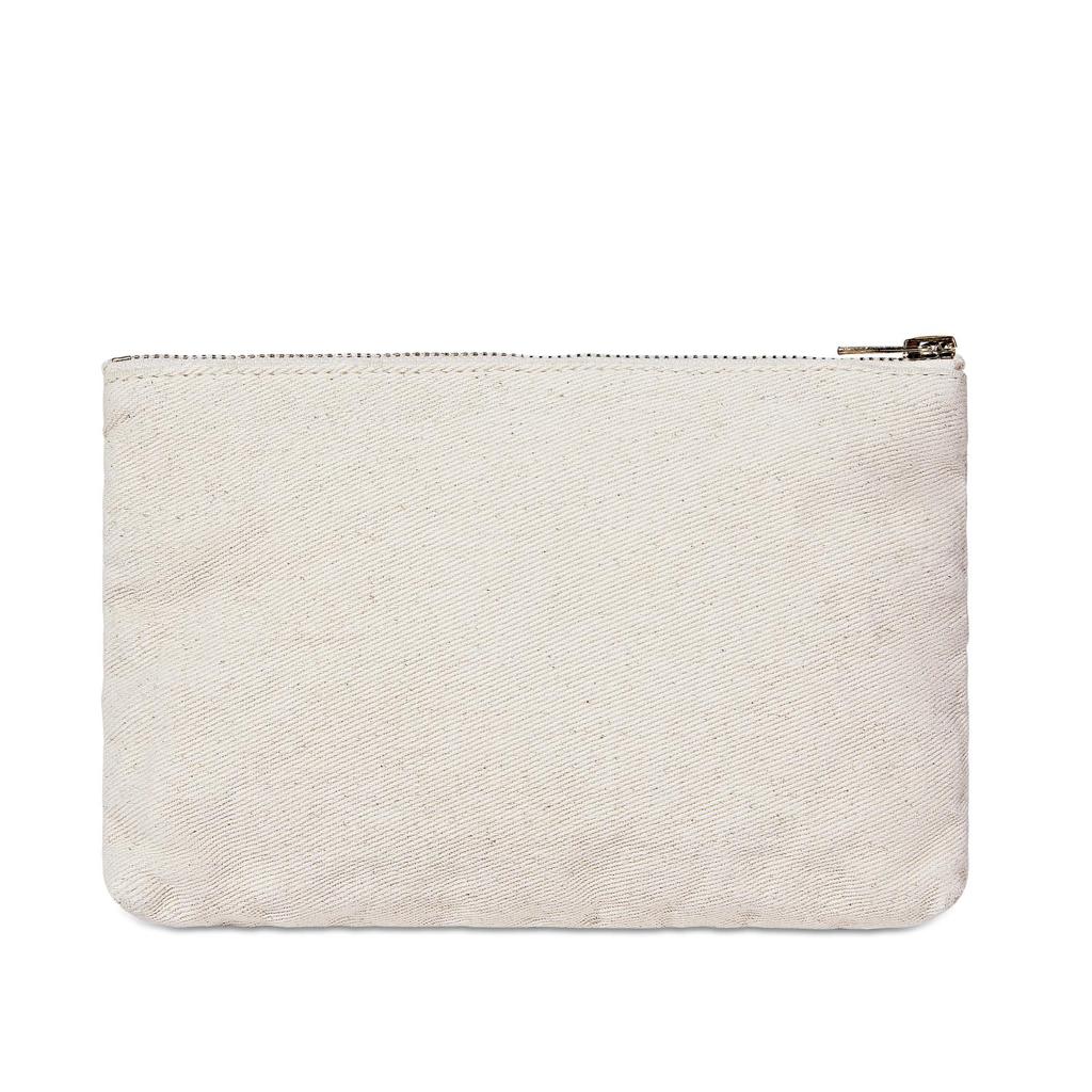 Mini White Denim Pouch