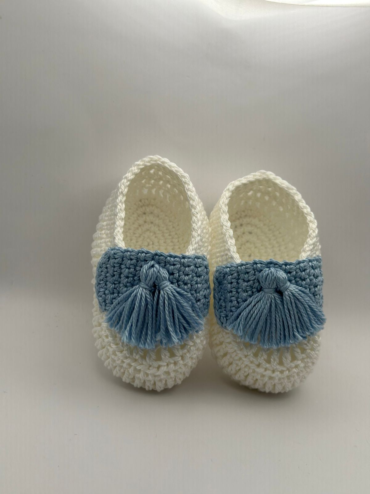 3-6 Months Blue & White Shoe