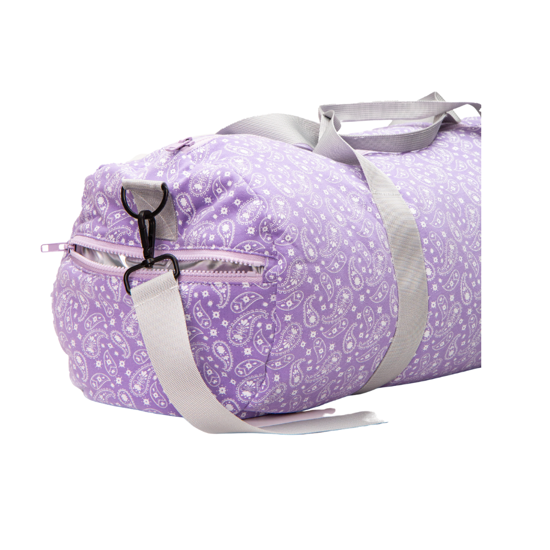 Lilac Paisley Duffle Bag