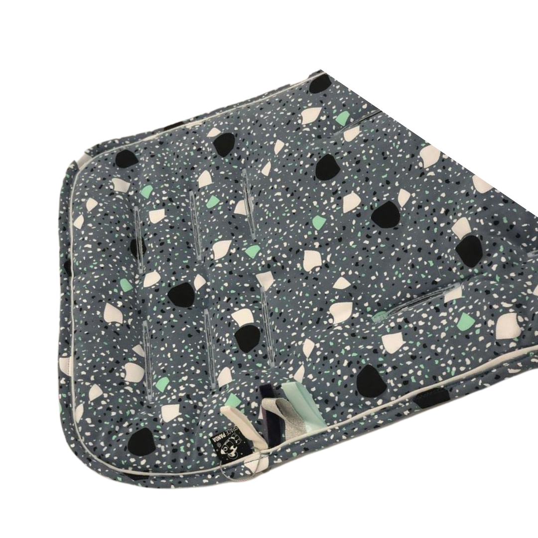 Blue Terrazo Stroller Mat