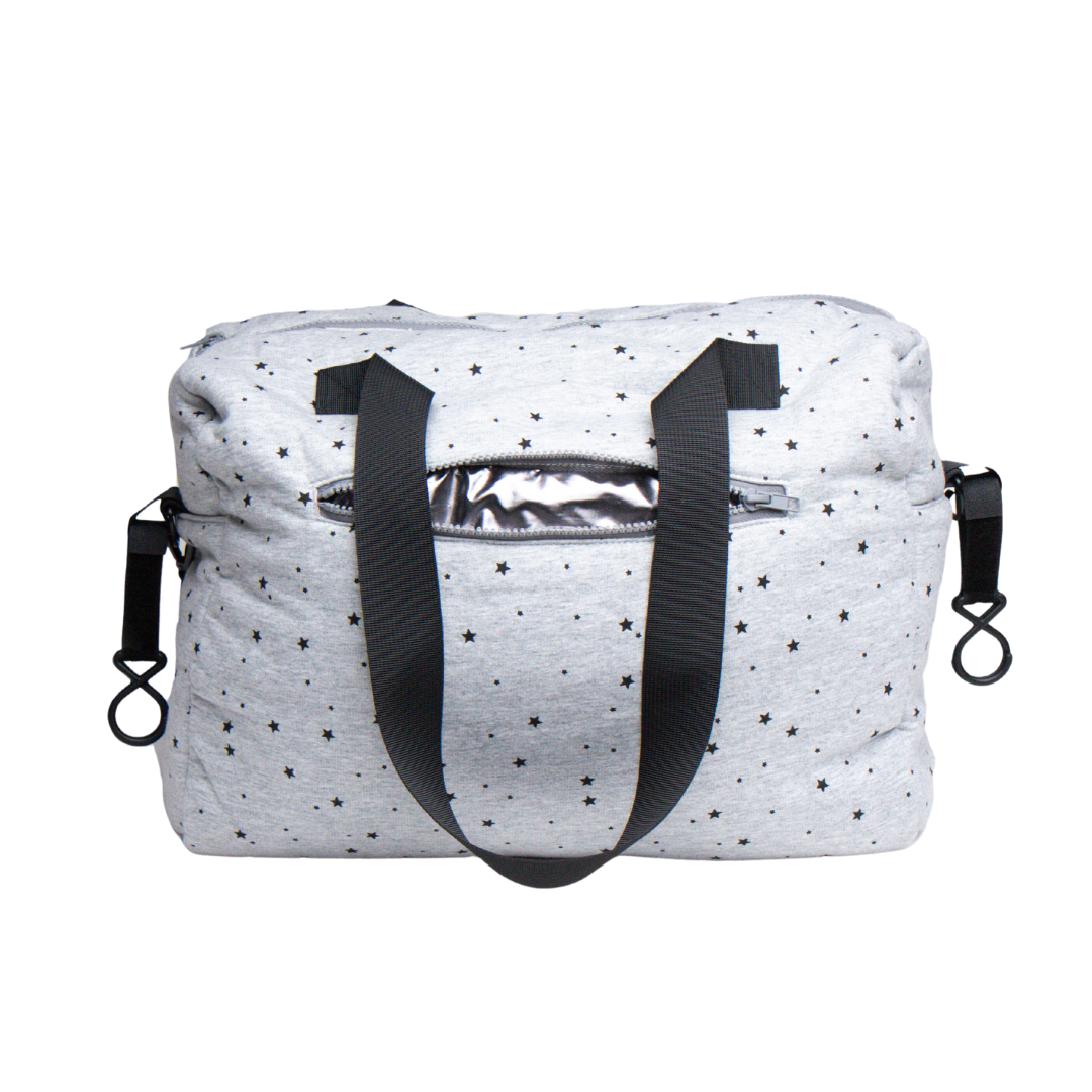 Grey Stars Diaper Bag