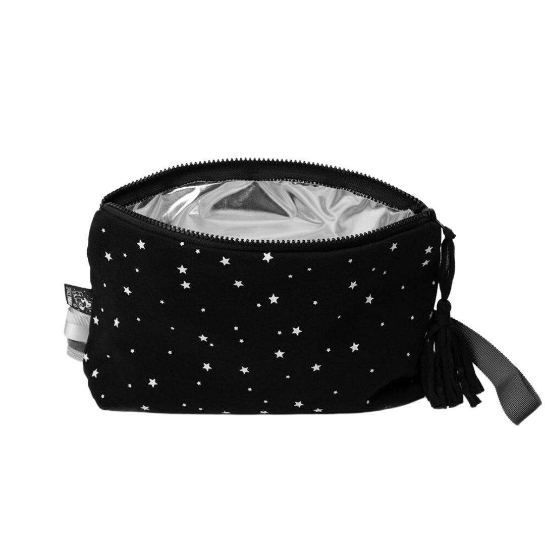 Black With White Stars Pouch