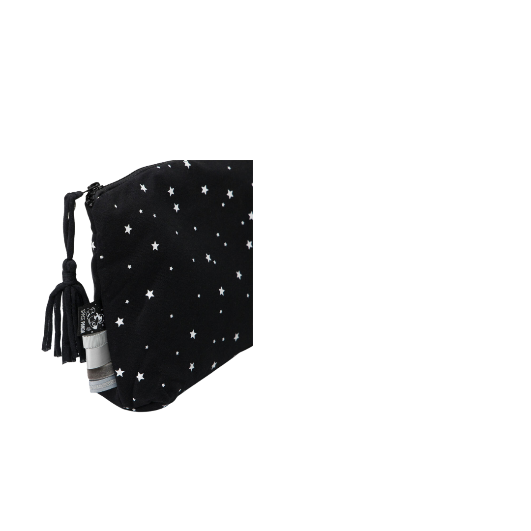 Black With White Stars Pouch