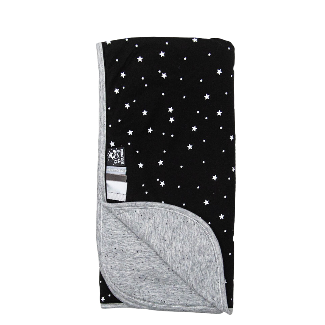 Black With White Stars Blanket