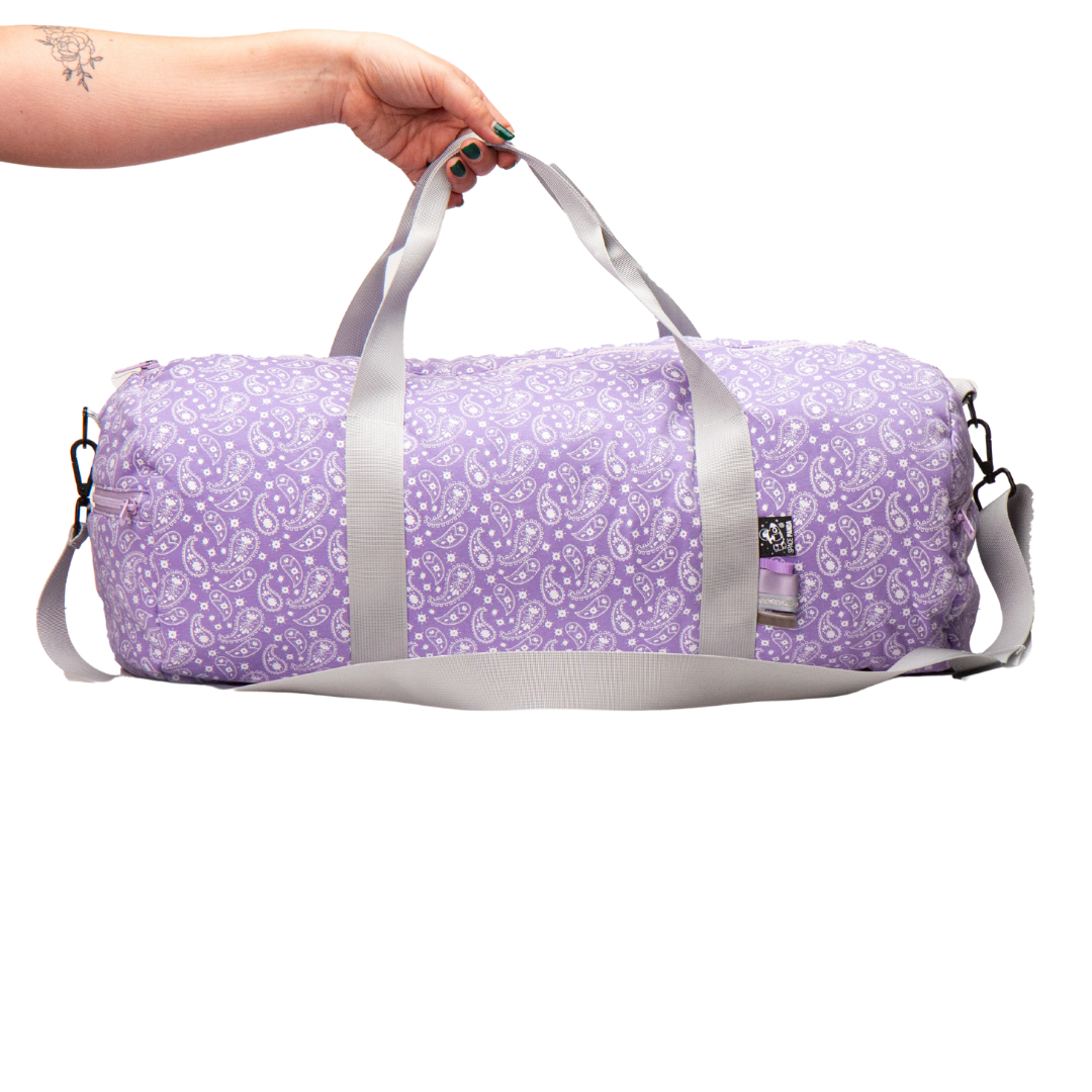 Lilac Paisley Duffle Bag