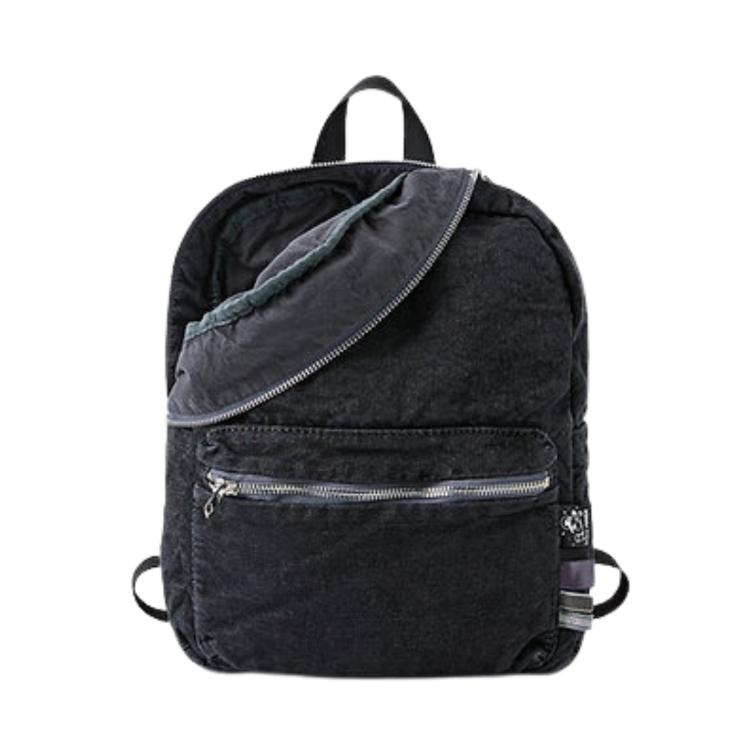 Black Denim Big Backpack