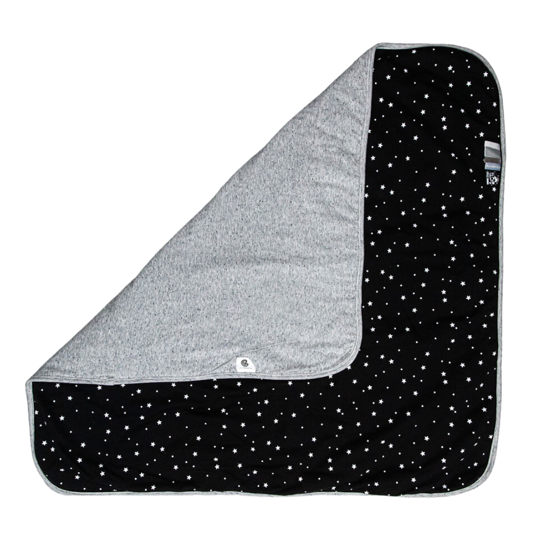 Black With White Stars Blanket