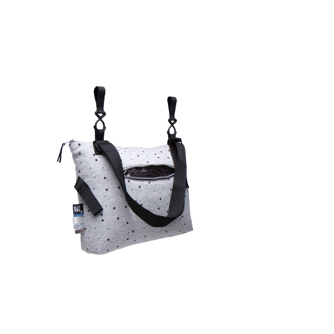 Grey Stars Stroller Bag
