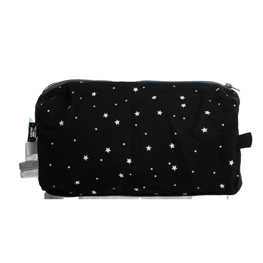 Black with white stars Toiletry Bag