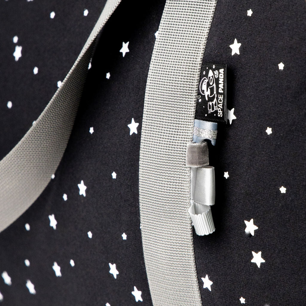 Black With White Stars Duffle Bag