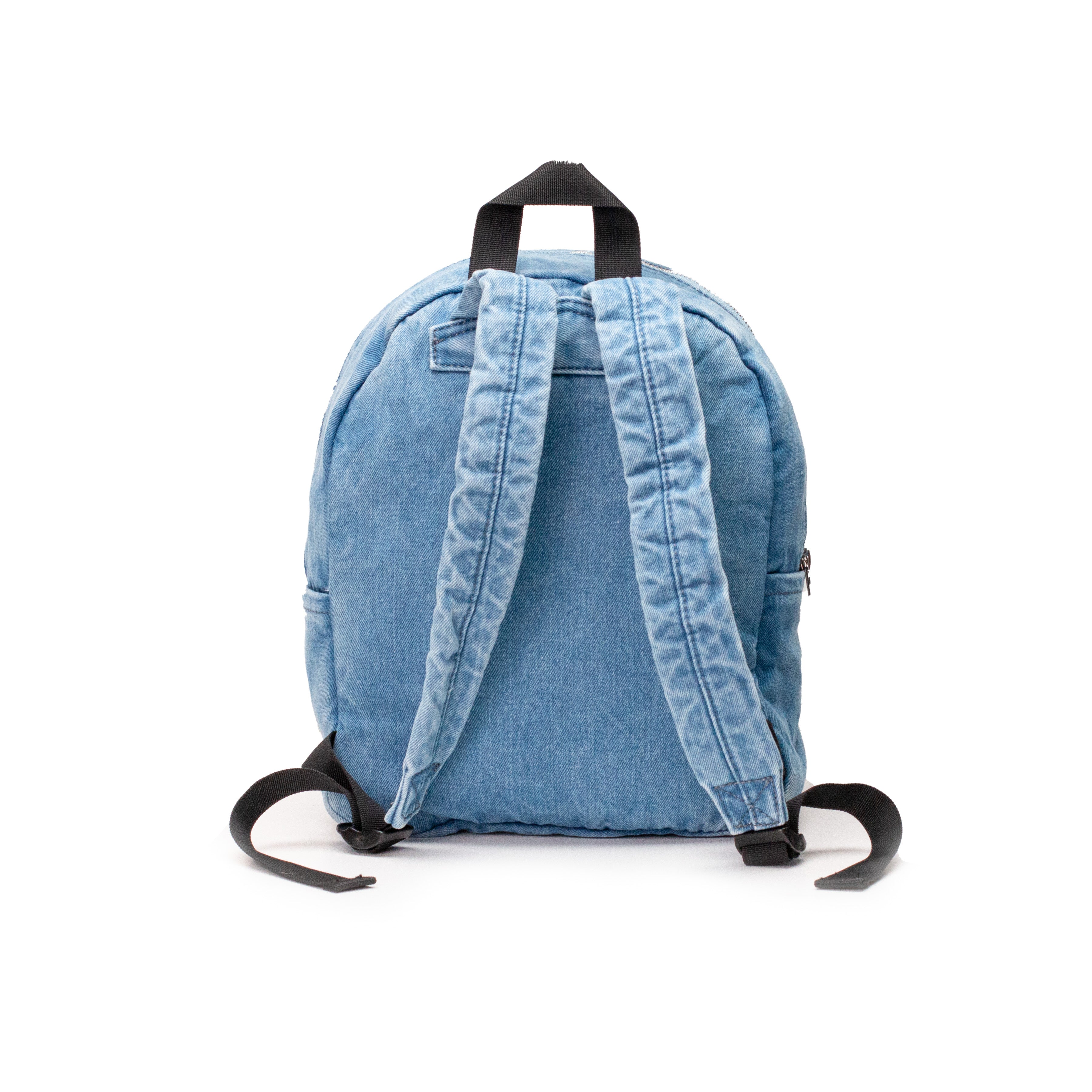 Blue Denim & Leather Unisex Backpack | Jeans Bag Upcycle by WeMe – WeMe  Store